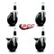Service Caster 5'' Hard Rubber Wheel Swivel 1-3/8'' Expand Stem Caster Set 2 Brakes, 4PK SCC-EX20S514-HRS-2-PLB-2-138 - alternate 2
